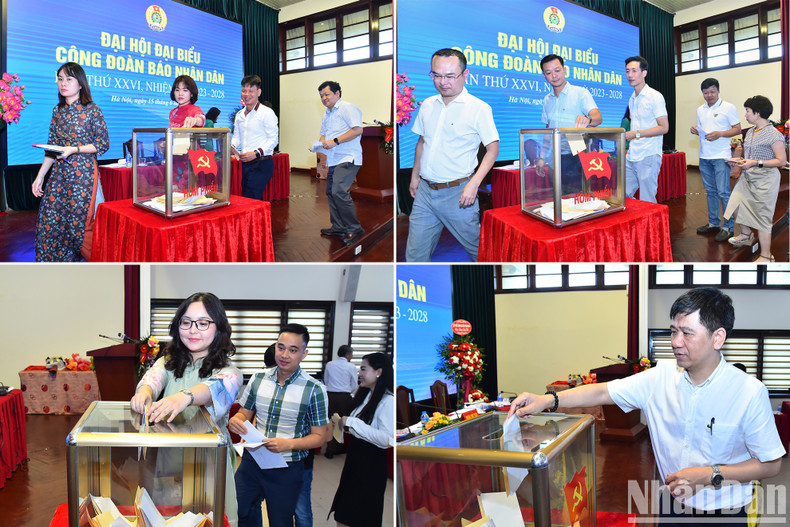 与会代表投票产生《人民报》2023-2028年任期第二十六届工会委员会。 与会代表投票产生《人民报》2023-2028年任期第二十六届工会委员会。