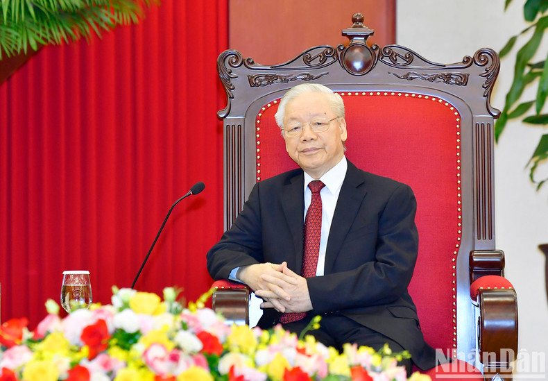 越共中央总书记阮富仲。 越共中央总书记阮富仲。