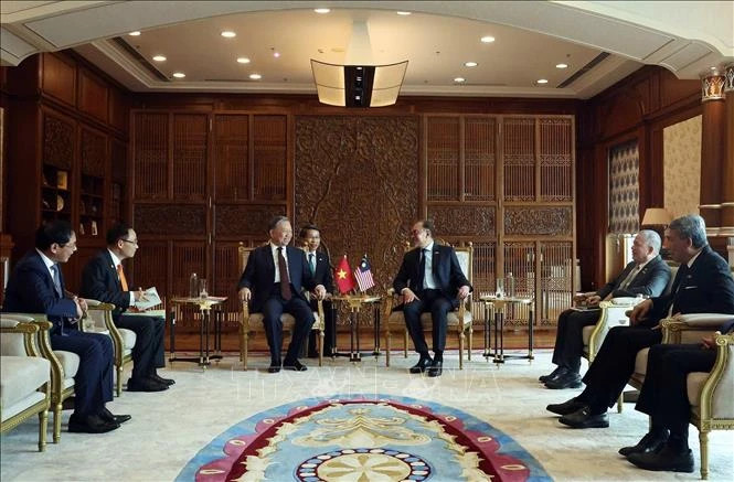 苏林总书记同马来西亚总理安瓦尔·易卜拉欣举行闭门会谈。