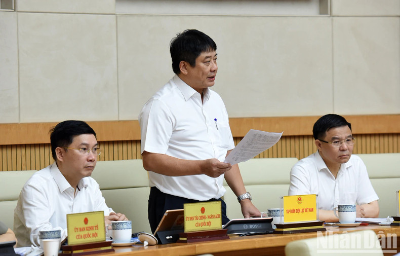 越南电力集团总经理阮英俊发表讲话。 越南电力集团总经理阮英俊发表讲话。
