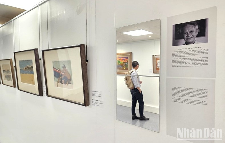 “越南色彩”美术展一角。 “越南色彩”美术展一角。