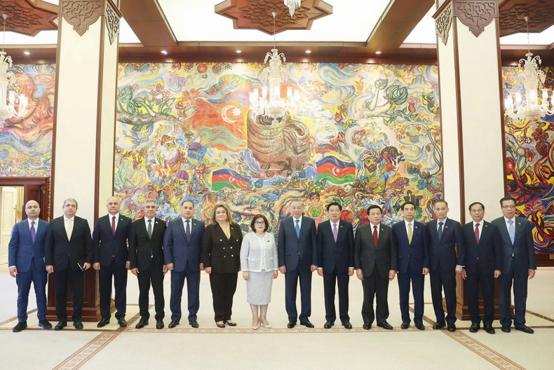 越共中央总书记苏林会见阿塞拜疆国民议会议长萨黑巴·加法罗娃【组图】 ảnh 4