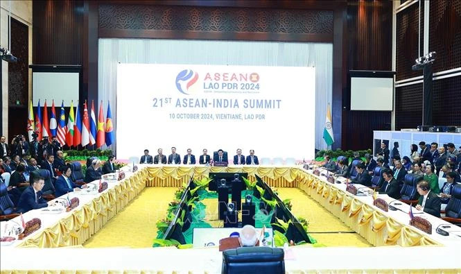 第21届东盟—印度峰会场景。