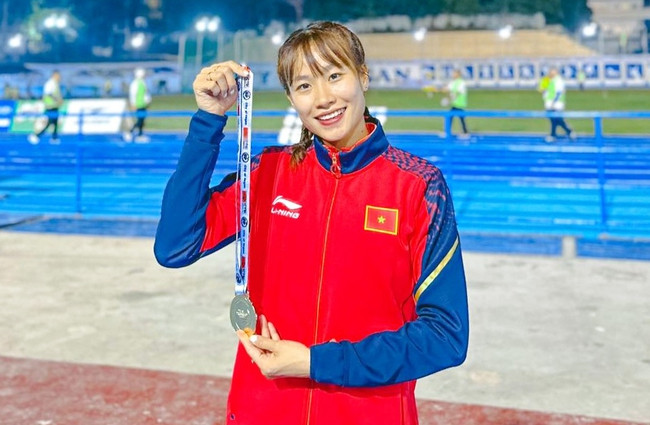 越南田径运动员黄氏美仙。 越南田径运动员黄氏美仙。