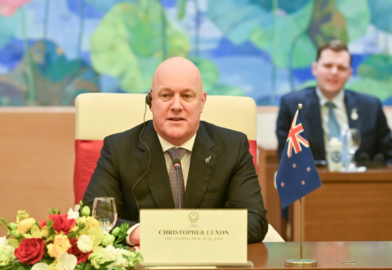 新西兰总理克里斯托弗•卢克森发表讲话。 新西兰总理克里斯托弗•卢克森发表讲话。