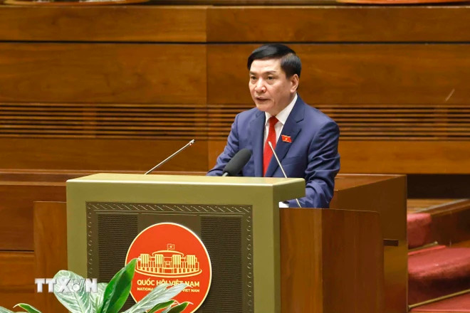 越南国会秘书长、国会办公厅主任裴文强发表讲话。 越南国会秘书长、国会办公厅主任裴文强发表讲话。