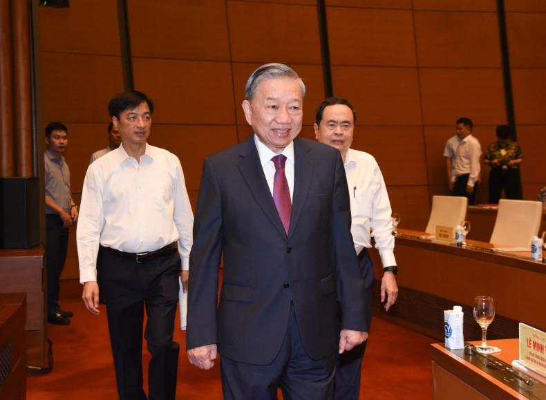 越共中央总书记、国家主席苏林出席会议。