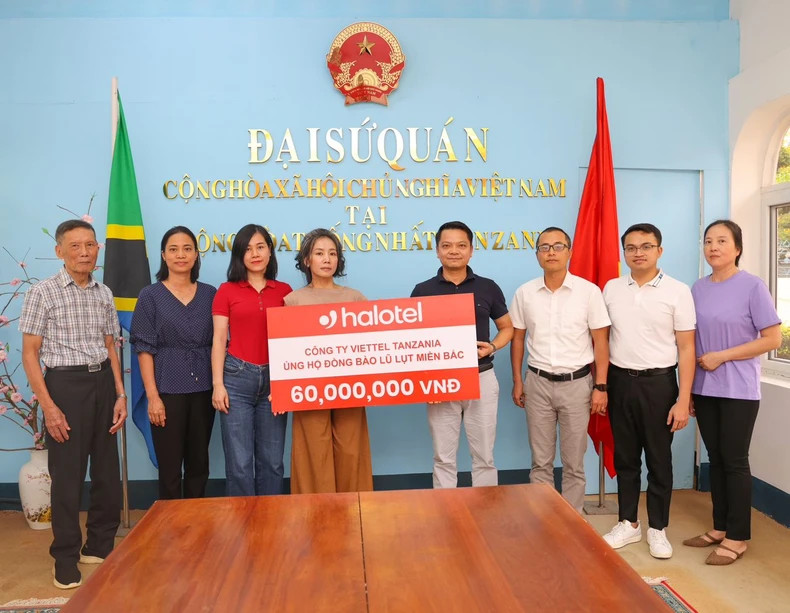 Halotel公司支持灾民。 Halotel公司支持灾民。