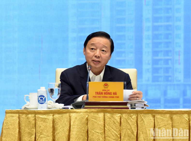 政府副总理在会上发表讲话。