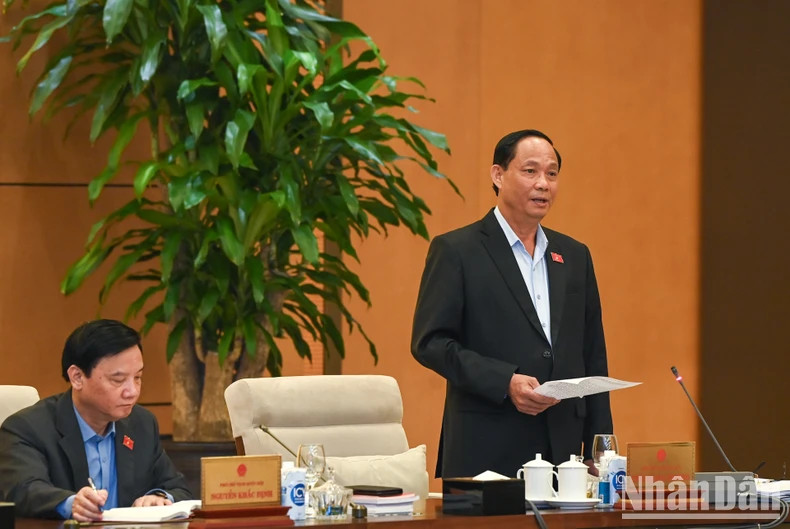 国会副主席陈光方在会上发表讲话。