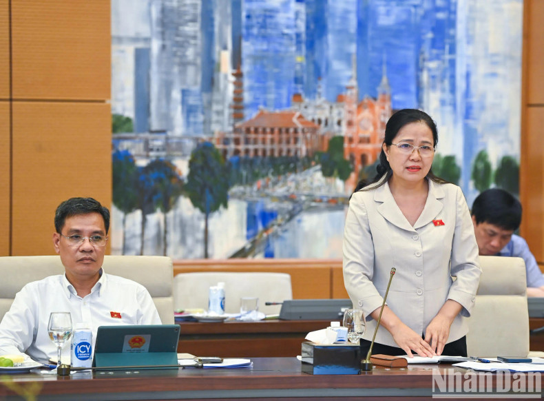 国会社会委员会副主任杜氏兰在会上发表讲话。 国会社会委员会副主任杜氏兰在会上发表讲话。