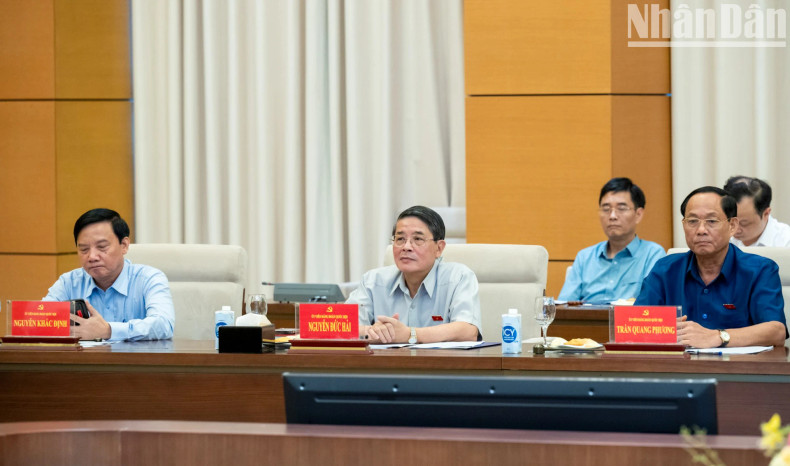 国会副主席阮克定、国会副主席阮德海、国会副主席陈光方一同出席。 国会副主席阮克定、国会副主席阮德海、国会副主席陈光方一同出席。