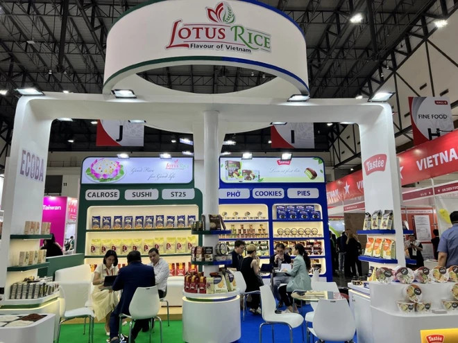越南的展位。(图片来源:越通社) 越南的展位。(图片来源:越通社)
