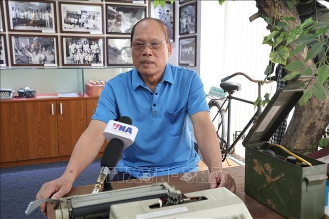 解放通讯社的记者阮士水。（图片来源：越通社）