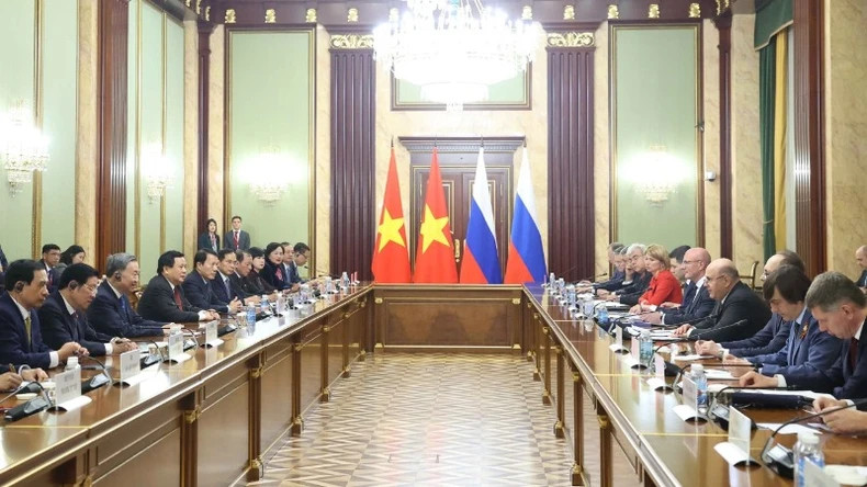 会见场景。（图片来源：越通社）