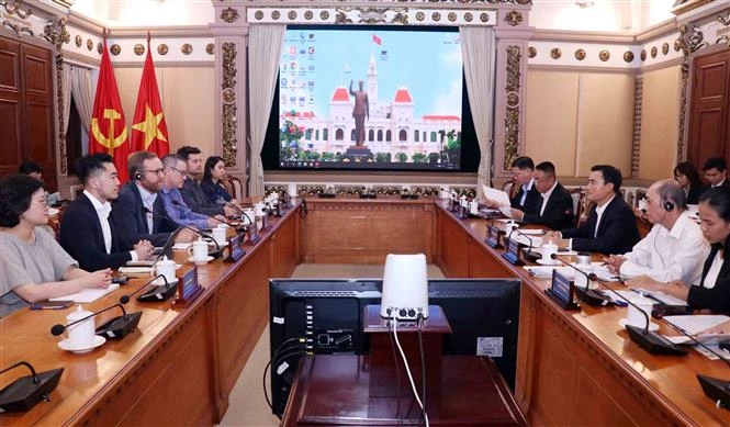 会见场景。（图片来源：越通社）