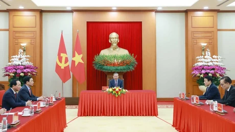 越共中央总书记苏林与俄罗斯联邦总统普京通电话。（图片来源：越通社）