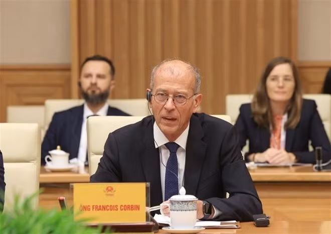 法国雇主联合会（法国企业运动联盟-MEDEF）国际部副主席兼法国欧洲及外交部长特别代表弗朗索瓦·科尔班。（图片来源：越通社）