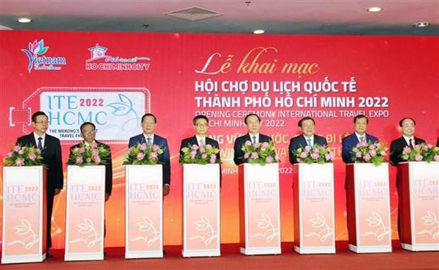 第16届胡志明市国际旅游博览会开幕仪式。（图片来源：越通社）