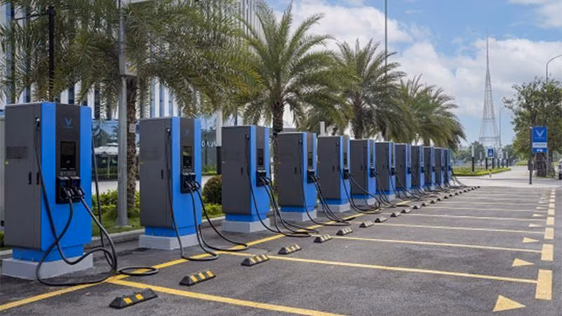 VinFast电动汽车充电网络。 VinFast电动汽车充电网络。