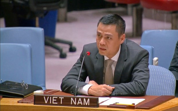 越南常驻联合国代表团团长邓黄江大使。