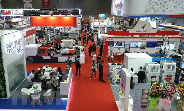VietnamPlas2023吸引了来自22个国家和地区的625个单位参展。（图片来源：越通社）