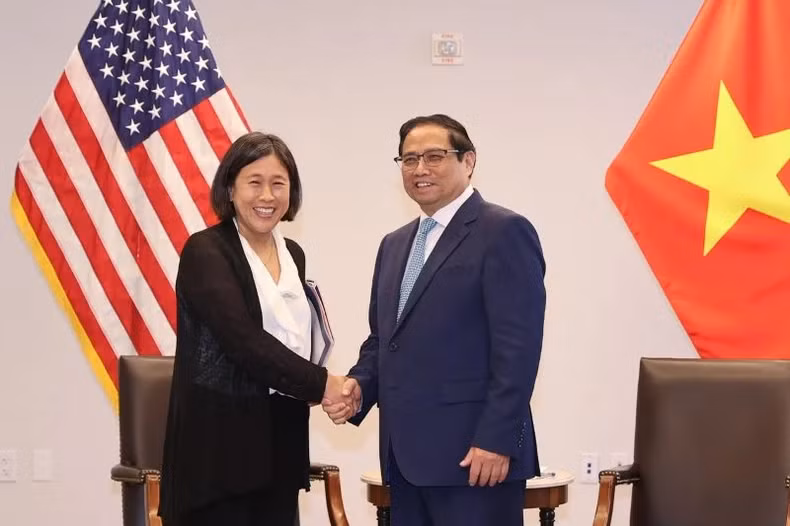 范明正总理会见美国贸易代表戴琪。