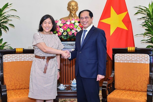 越南外交部长裴青山会见美国贸易代表凯瑟琳·戴