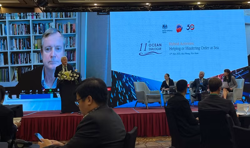 题为“混合活动：推进或阻止海上秩序”的第11次海洋对话会全景。（图片来源：越通社）