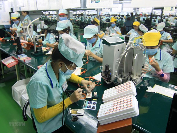 附图：电子零件生产。