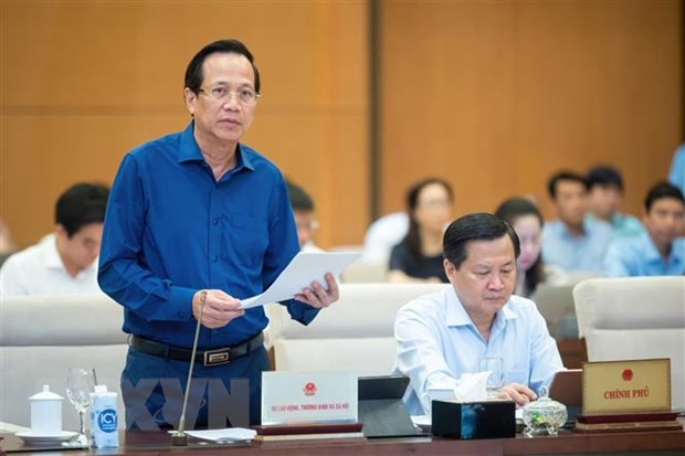 越南劳动荣军与社会部部长陶玉蓉在会上发表讲话。（图片来源：越通社）