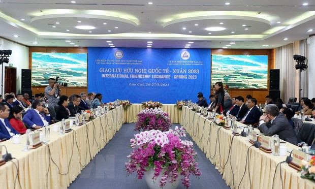 2023年春季国际友好交流会场景。