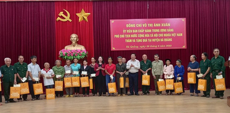 国家副主席武氏映春赴高平省调研。