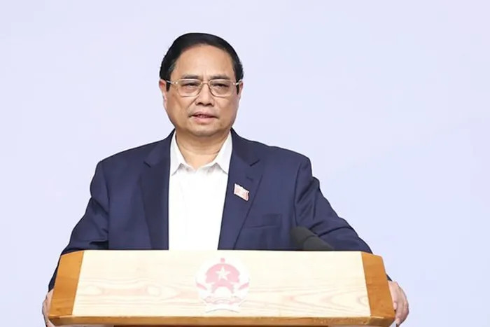 范明正总理在会上发表讲话。（图片来源：VGP）