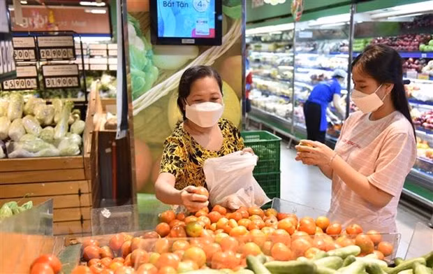 附图：2023年前7月河内市居民消费价格指数上涨近1%。