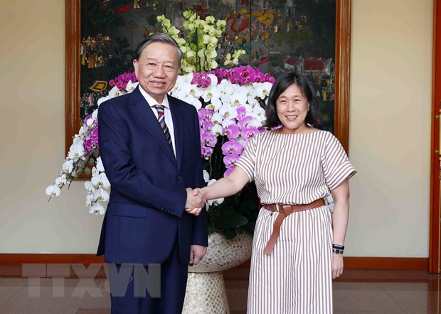越南公安部部长苏林会见美国贸易代表凯瑟琳·戴