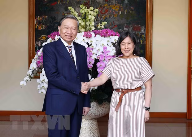 越南公安部部长苏林会见美国贸易代表凯瑟琳·戴
