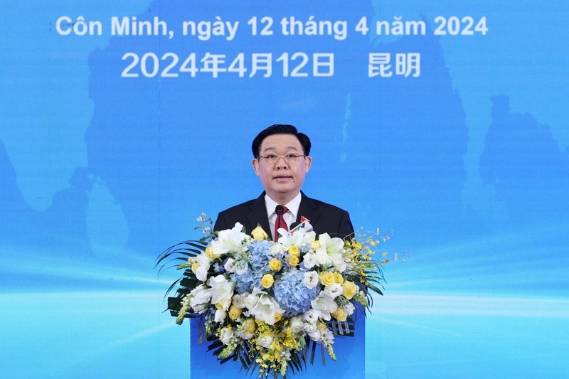 国会主席王廷惠发表讲话。（图片来源：quochoi.vn）
