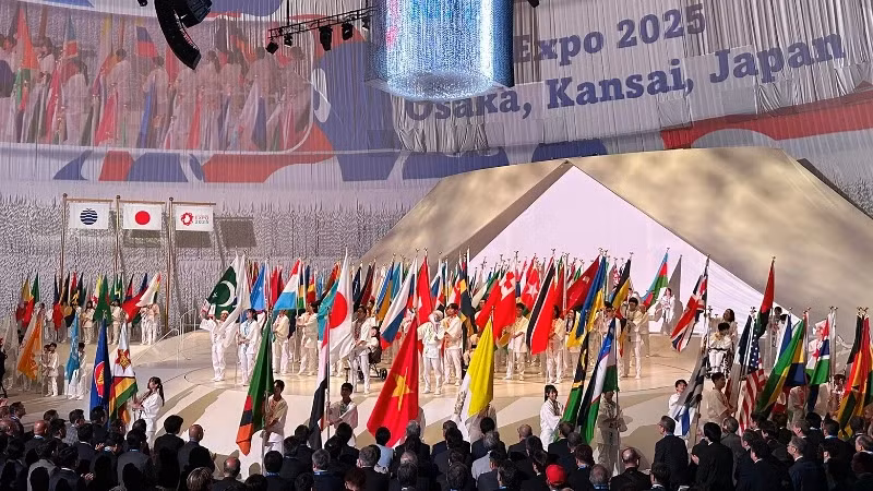 2025年大阪世博会开幕式场景。 2025年大阪世博会开幕式场景。