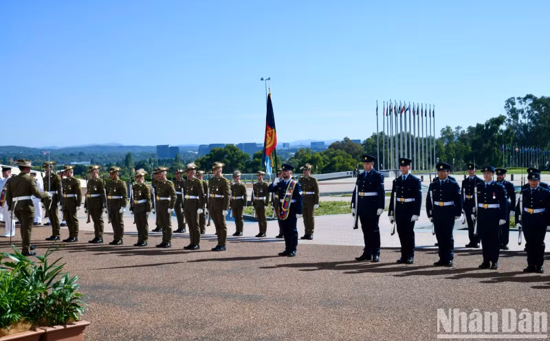 澳大利亚军队仪仗队。