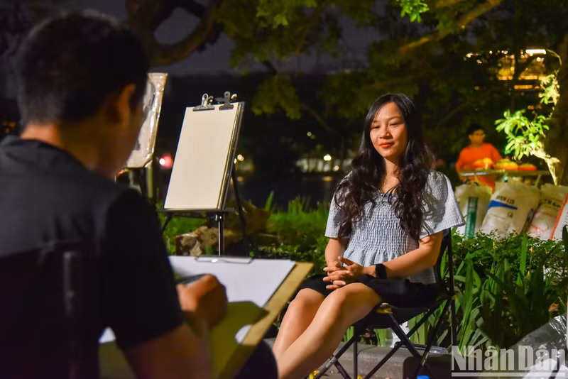 街头画像活动。