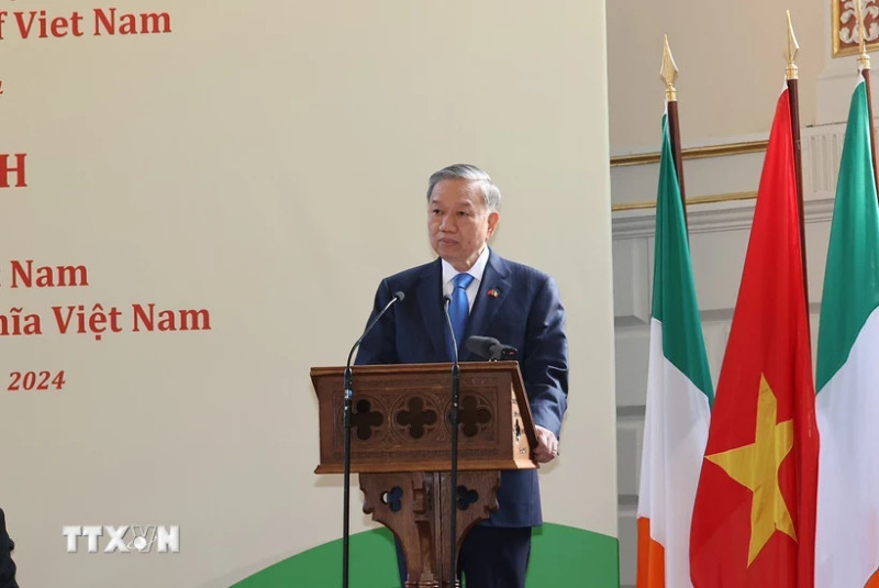 苏林总书记、国家主席发表讲话。（图片来源：越通社）