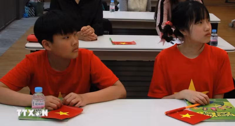 韩越多元文化家庭子女。（图片来源：越通社）