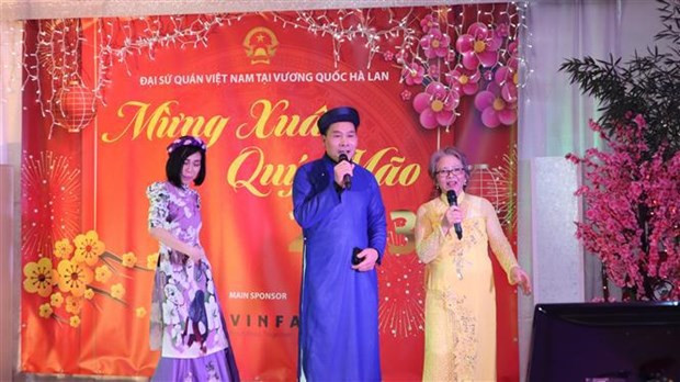 “家乡之春”活动上的文艺节目。（图片来源：越通社）