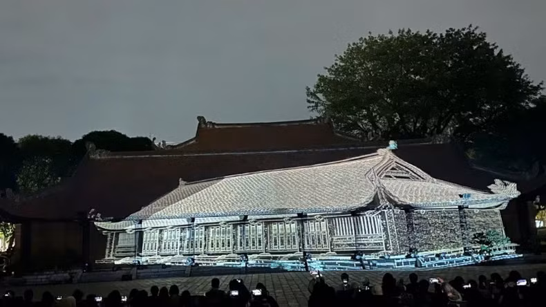 精彩的3D映射表演使文庙—国子监变得栩栩如生。