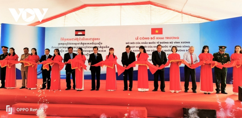 永昌陆路国际口岸开通仪式。（图片来源：VOV）