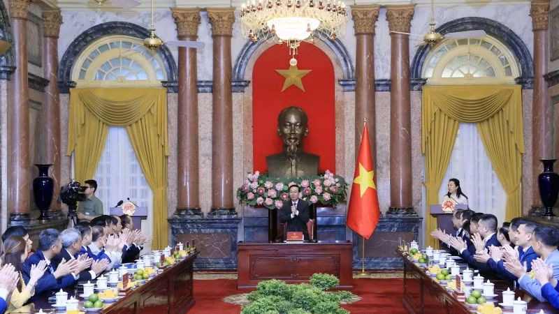 会见场景。（图片来源：越通社）