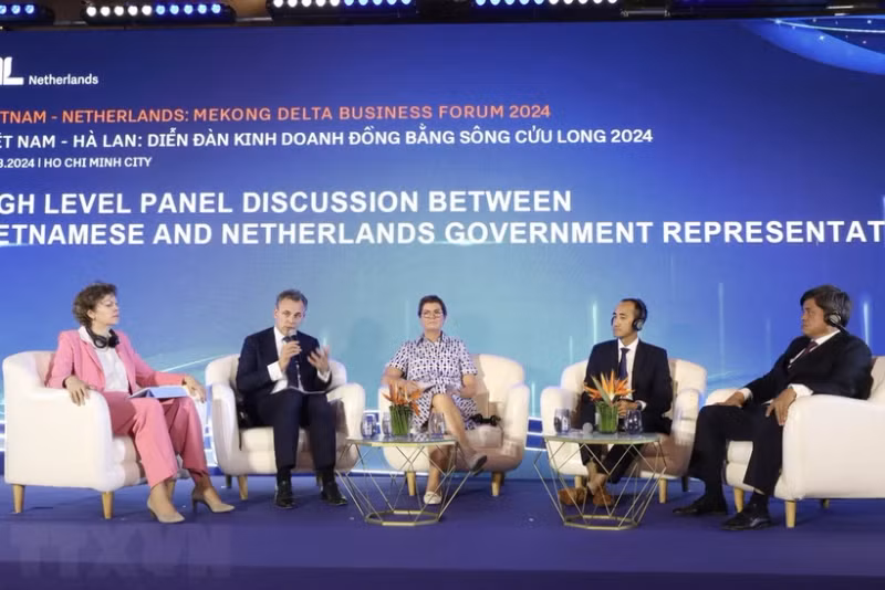 各位代表在论坛上展开讨论。（图片来源：越通社）