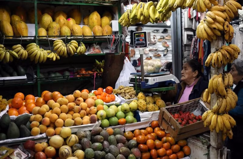 2018年8月31日，秘鲁利马的一个市场。