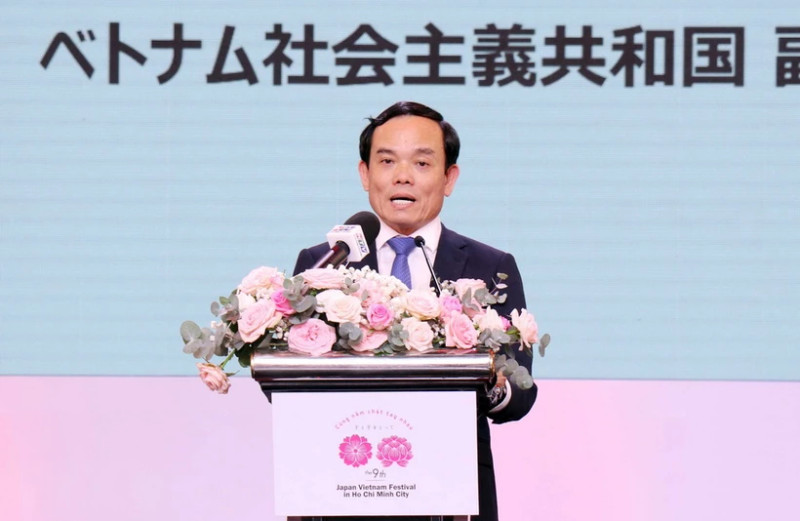 越南政府副总理陈流光在开幕式致辞。（图片来源：越通社）